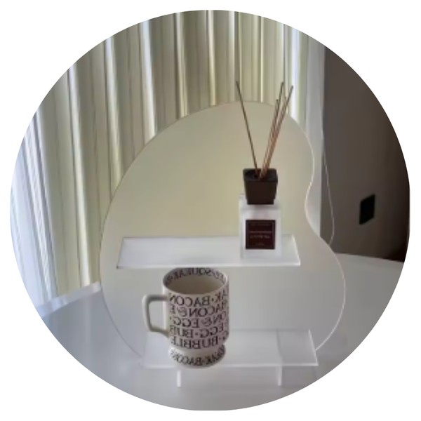 Elosung 40 X 36 10Cm Transparent Acrylic Desktop Storage Organizer Christmas Aromatherapy Display Shelf For Cosmetics Candles And Decorative Items Mak