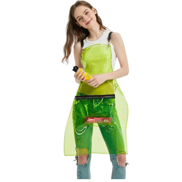 Salon Barber Apron Green With 3 Pockets Waterproof For Hair Stylist Salon & Spa Supplies