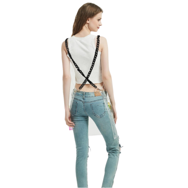 Salon Barber Apron Transparent Green Red 3 Pockets Cross Back Waterproof Salon & Spa Supplies