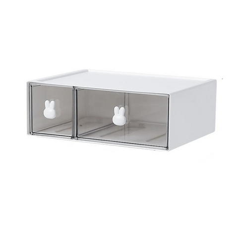 Storage Box High Type 2 Grids Desktop Organizer Cosmetic Stationery Boxes Storage Boxes