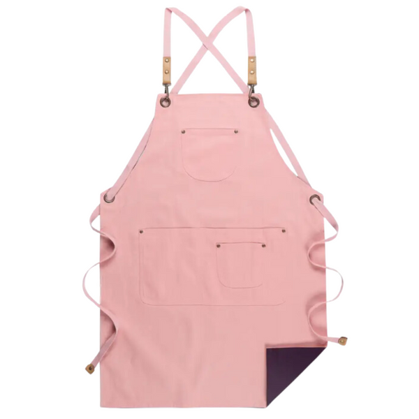 Kitchen Apron Purple Pink Solid Cooking For Men Women Chef Waiter Cafe Aprons