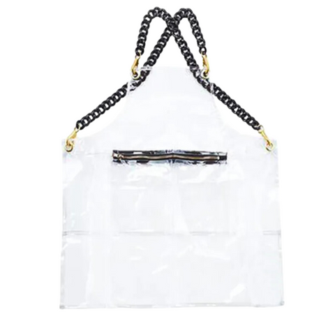 Salon Barber Apron Transparent With 3 Pockets Waterproof For Hair Stylist Salon & Spa Supplies