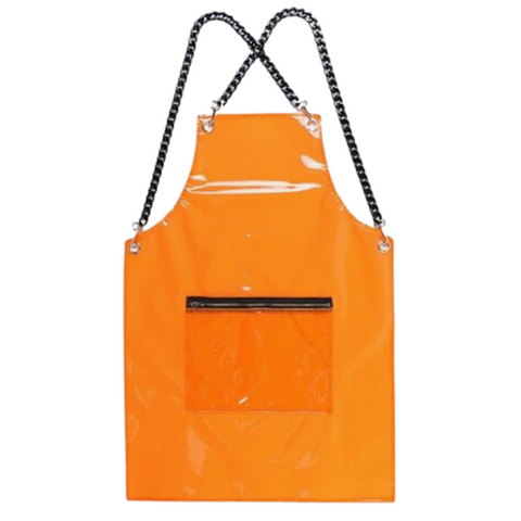 Salon Barber Apron Orange With 3 Pockets Waterproof For Hair Stylist Salon & Spa Supplies