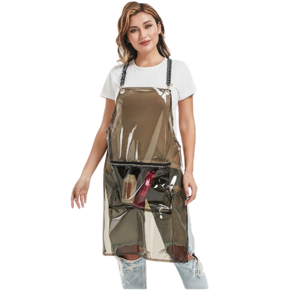 Salon Barber Black Apron With 3 Pockets Waterproof For Hair Stylist Salon & Spa Supplies