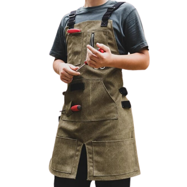 Gardening Apron Green Denim Canvas Outdoor Work Clothes For Men Women Tool Carriers Aprons & Belts