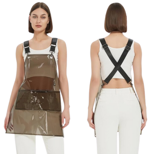 Kitchen Apron Black Waterproof Tpu For Men Women Work Clothes Barber Haircut Aprons