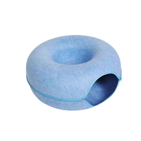 Pet Bed Sky Blue Cat Tunnel Dual Use Indoor Kitten Toys Pet Beds