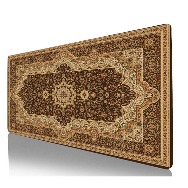 Mouse Pad Brown 400X900x5mm Persian Rug Full Desk Mat Gaming Rubber Protector Desk Mats