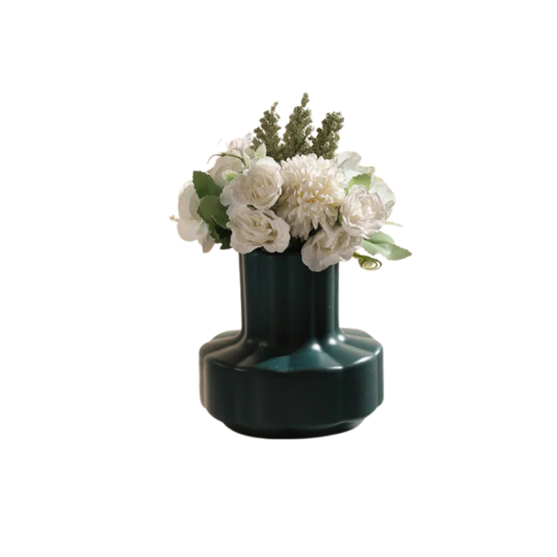 Flower Vase Navy Blue Small Nordic Style Pot Decor For Garden Vases