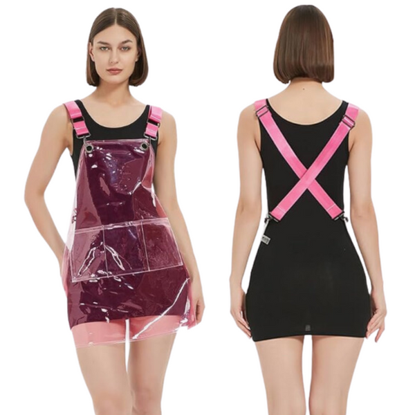 Kitchen Apron Waterproof Tpu For Men Women Work Clothes Barber Haircut Painting All Pink Aprons