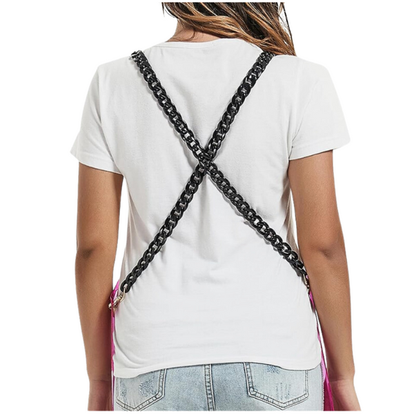 Salon Barber Apron Pink With 3 Pockets Cross Back Waterproof For Hair Stylist Salon & Spa Supplies