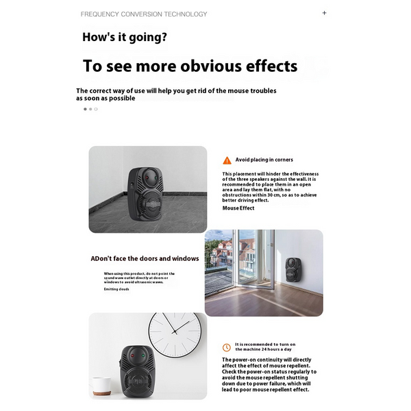 Upgraded Version Ultrasonic Pest Repeller Electronic Rat Insect Killer Ultrasonic Pest Repellers