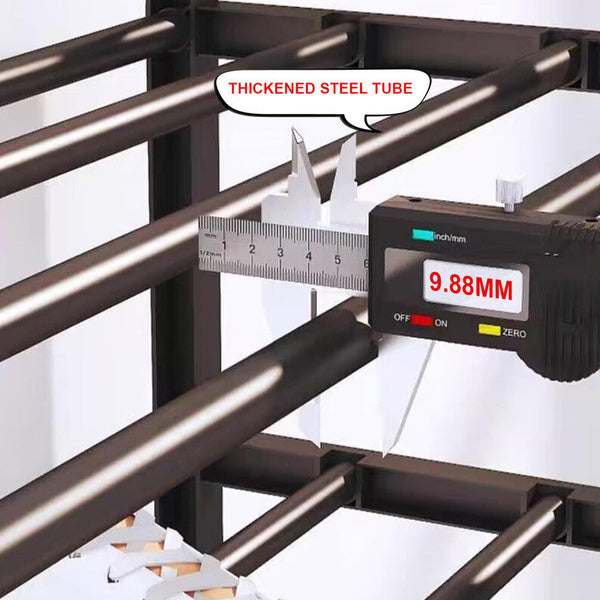 4 Layer Shoe Rack Compact Steel Frame Organizer For Entryway Black Shoe Racks