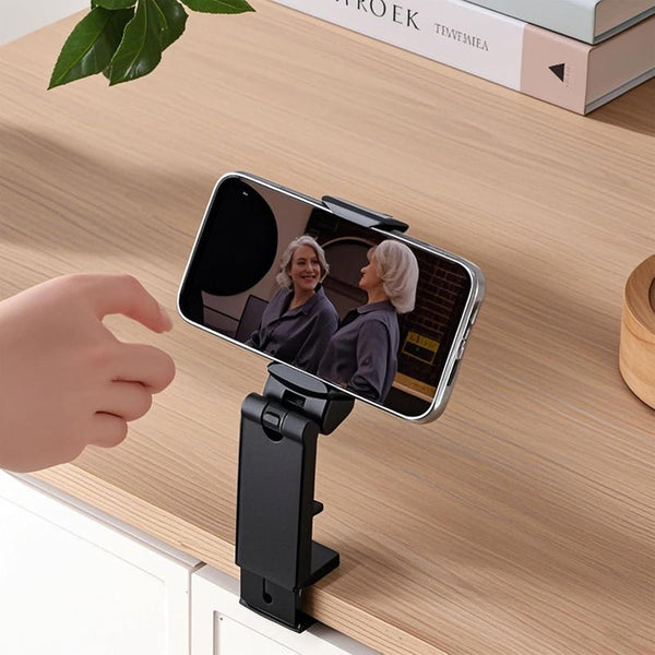 Urbanoki Airplane Phone Holder Mount 360 Rotation Stand For Travel Desk Black Mounts & Holders