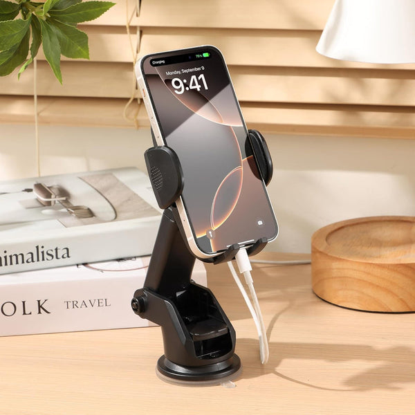 Urbanoki 4 In 1 Car Phone Holder Dashboard Windshield Vent Mount For All Phones Black Mounts & Holders