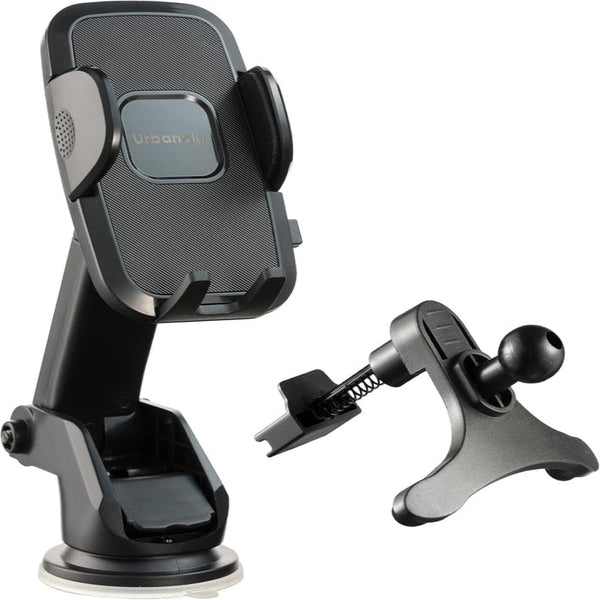 Urbanoki 4 In 1 Car Phone Holder Dashboard Windshield Vent Mount For All Phones Black Mounts & Holders
