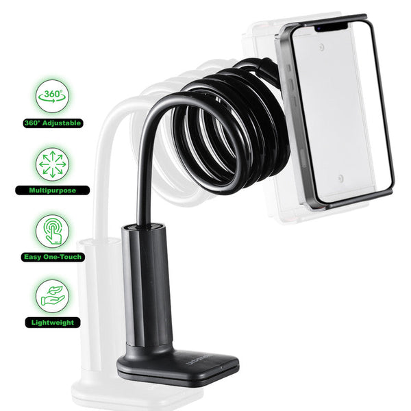 Urbanoki Gooseneck Phone Holder Flexible Clamp Mount For Bed Desk Mounts & Holders