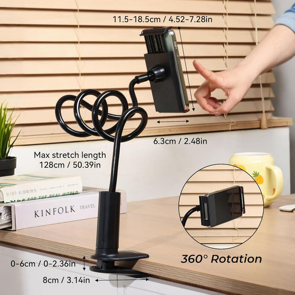 Urbanoki Gooseneck Phone Holder Flexible Clamp Mount For Bed Desk Mounts & Holders