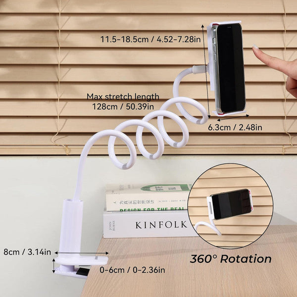 Urbanoki Gooseneck Phone Holder Flexible Clamp Mount For Bed Desk Mounts & Holders