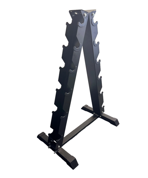 Curve Fitness 6 Tier A Frame Dumbbell Rack Dumbbells