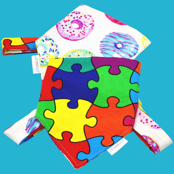 Reversible Cotton Dog Bandana For Costumes And Pet Accessories Dog Costumes