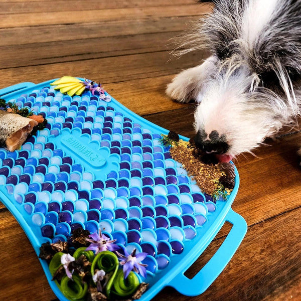 Marley Slowappy Reversible Dog Lick Mat Pet Care Feeding Blue Dog Feeding Mats