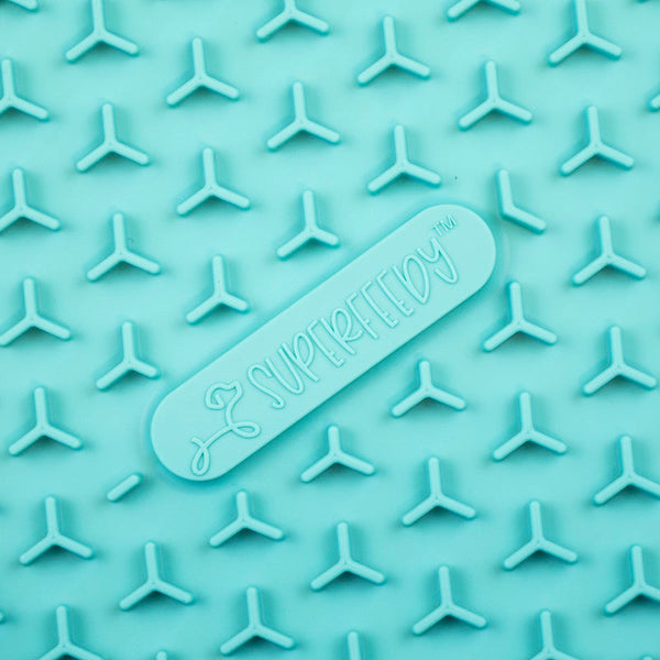 Marley Slowappy Reversible Lick Mat For Dogs Pet Care Feeding Teal Dog Feeding Mats