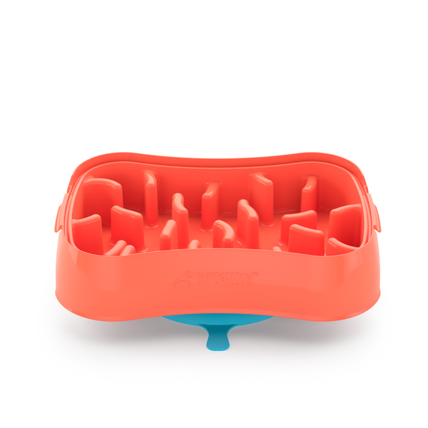 Marley Slowappy Feeder Dog Bowl Warm Ocean Red Pet Care Supplies Dog Bowls