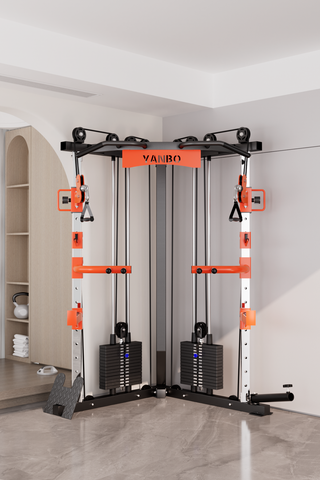 Steel Multi Functional Cable Crossover Station Heavy Duty Sports And Fitness Equipment Home Gyms