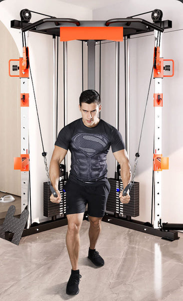 Steel Multi Functional Cable Crossover Station Heavy Duty Sports And Fitness Equipment Home Gyms