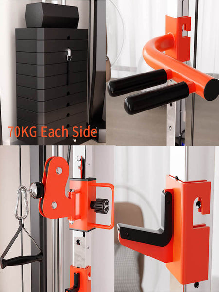 Steel Multi Functional Cable Crossover Station Heavy Duty Sports And Fitness Equipment Home Gyms