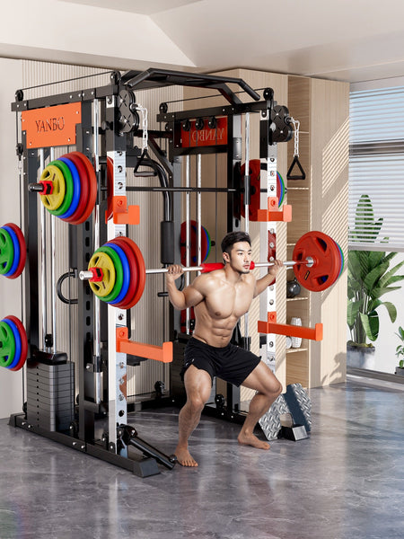Steel Multi Functional Training Smith Machine With Leg Press And Chest Fly For Home Gym Home Gyms