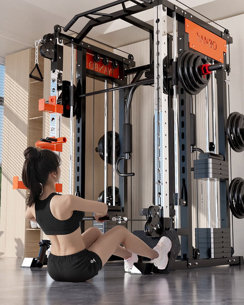 Steel Multi Functional Training Smith Machine With Leg Press And Chest Fly For Home Gym Home Gyms