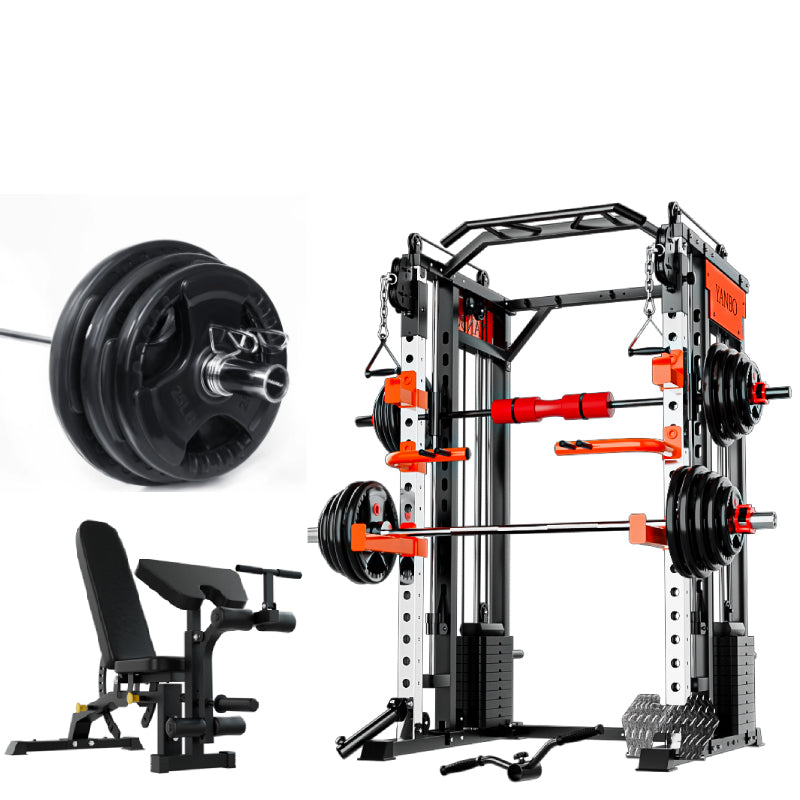 Steel Multi Functional Training Smith Machine With 140 Kilogram Pin Loaded Weights For Home Gym Home Gyms