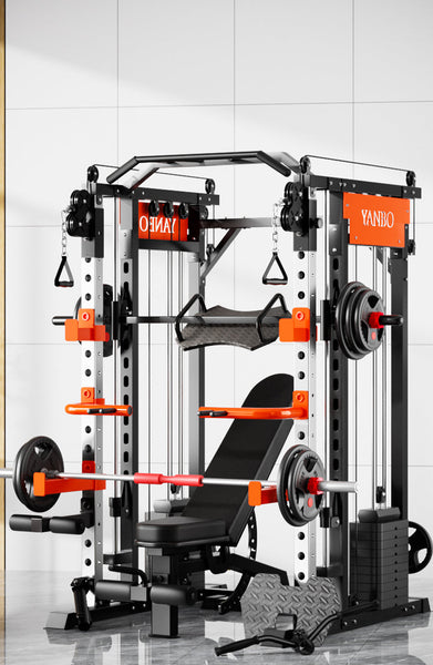 Steel Multi Functional Training Smith Machine With 140 Kilogram Pin Loaded Weights For Home Gym Home Gyms