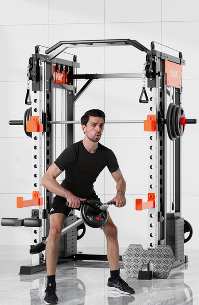 Steel Multi Functional Training Smith Machine With 140 Kilogram Pin Loaded Weights For Home Gym Home Gyms