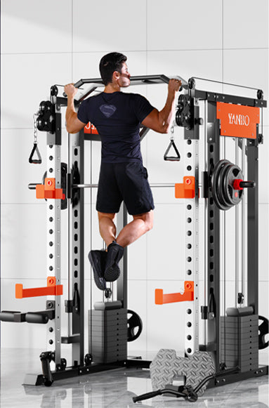 Steel Multi Functional Training Smith Machine With 140 Kilogram Pin Loaded Weights For Home Gym Home Gyms