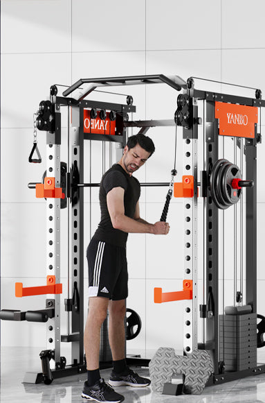 Steel Multi Functional Training Smith Machine With 140 Kilogram Pin Loaded Weights For Home Gym Home Gyms