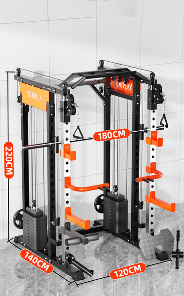 Steel Multi Functional Training Smith Machine With 140 Kilogram Pin Loaded Weights For Home Gym Home Gyms
