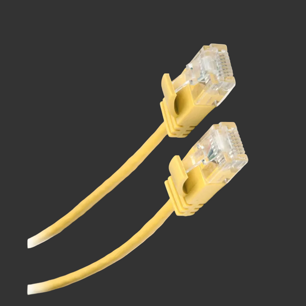3M Ultra Slim Cat6 Network Cable Yellow Ethernet Cables (Rj 45/8P8c)