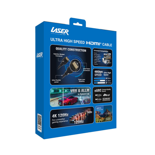 Laser Ultra High Speed Hdmi Cable 8K 5 Metre Electronics Connectivity Video Cables & Adapters