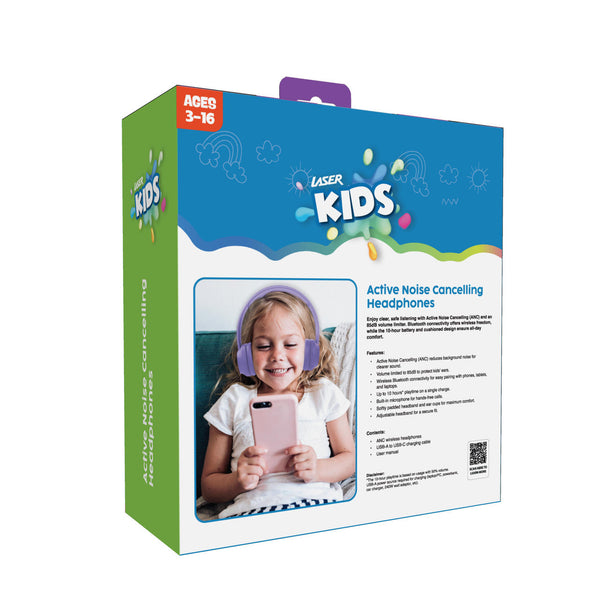 Volume Limited Anc Kids Lilac Headphones