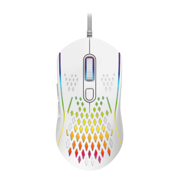 Lightweight Rgb Gaming Mouse White 13 Lighting Modes 6 Buttons 12800 Dpi Mice Trackballs & Touchpads