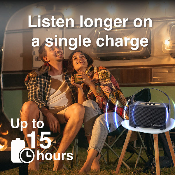 Soundtec Retro Bluetooth Boombox Black Audio Docks & Mini Speakers