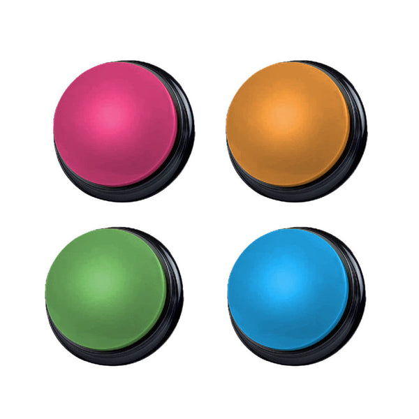 Tech4pets 4 Pack Talking Buttons For Interactive Pet Communication Dog Toys