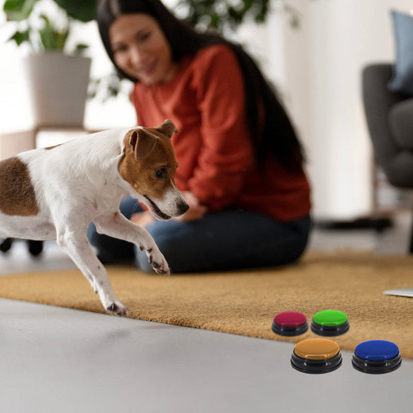 Tech4pets 4 Pack Talking Buttons For Interactive Pet Communication Dog Toys