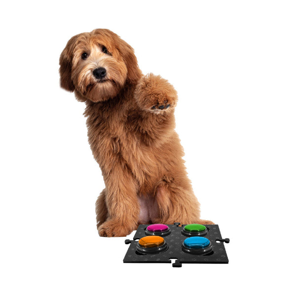 Tech4pets Black Mat 2 Pack For Talking Buttons & Floor Dog Feeding Mats