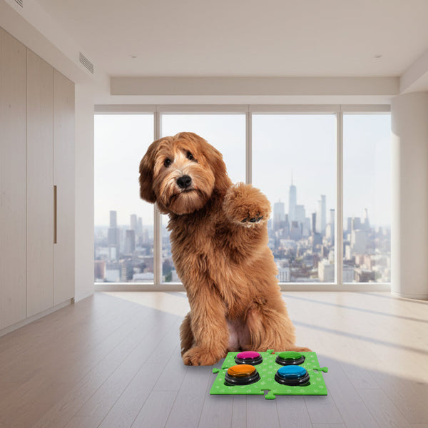 Tech4pets Green Mat 2 Pack For Talking Buttons & Floor Dog Feeding Mats