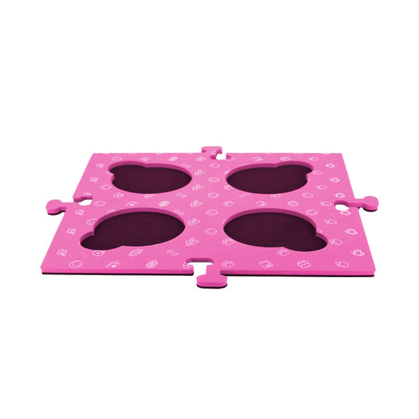 Tech4pets Pink Mat 2 Pack For Talking Buttons & Floor Dog Feeding Mats