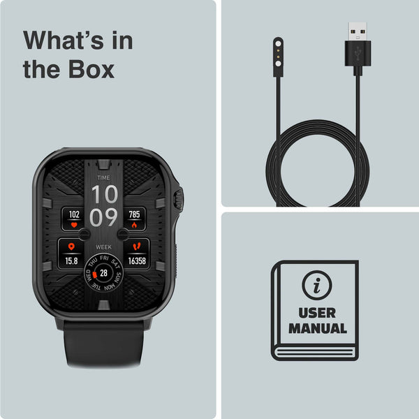 V Fitness Smart Watch Locator Technology 2.1 Inch Black Smart Watches